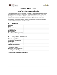 COMPETITIONS TRACK Long-Term Funding Application