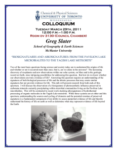 Greg Slater COLLOQUIUM Tuesday March 29th, 2011 12:00