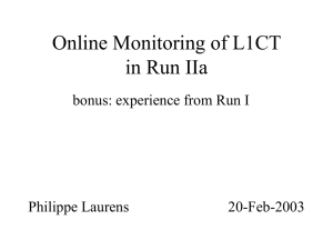 Online Monitoring of L1CT in Run IIa bonus: experience from Run I