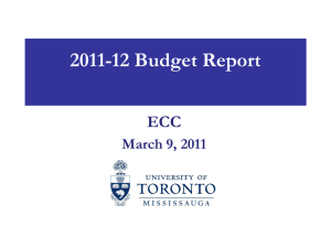 2011-12 Budget Report ECC March 9, 2011