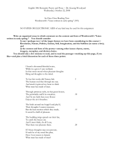 English 308: Romantic Poetry and Prose ~ Dr. Koenig-Woodyard