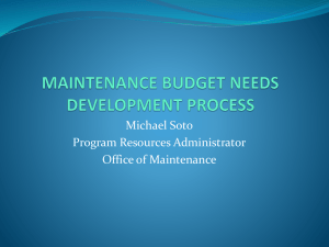 Michael Soto Program Resources Administrator Office of Maintenance
