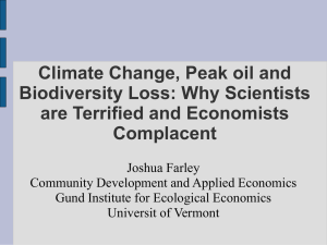Climate Change, Peak oil and Biodiversity Loss: Why Scientists Complacent