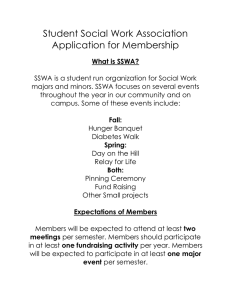 Student Social Work Association Application for Membership