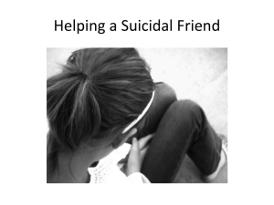 Helping a Suicidal Friend