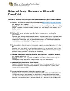 Universal Design Measures for Microsoft PowerPoint 