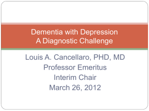 Louis A. Cancellaro, PHD, MD Professor Emeritus Interim Chair March 26, 2012