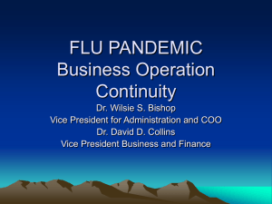 FLU PANDEMIC Business Operation Continuity
