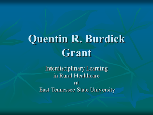 Quentin R. Burdick Grant Interdisciplinary Learning in Rural Healthcare
