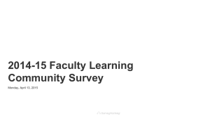 2014-15 Faculty Learning Community Survey Monday, April 13, 2015 Powered by