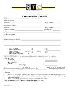 BUILDING USE/RENTAL AGREEMENT