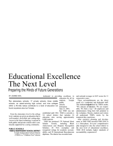 Educational Excellence The Next Level Preparing the Minds of Future Generations