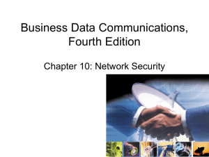 Business Data Communications, Fourth Edition Chapter 10: Network Security