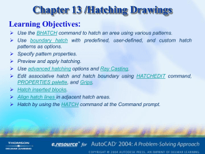 Chapter 13 /Hatching Drawings Learning Objectives: