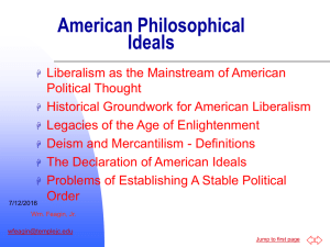 American Philosophical Ideals
