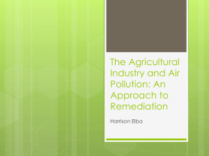 The Agricultural Industry and Air Pollution: An Approach to