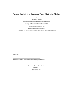 Thermal Analysis of an Integrated Power Electronics Module