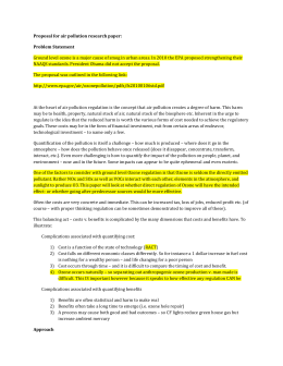 Air pollution research proposal