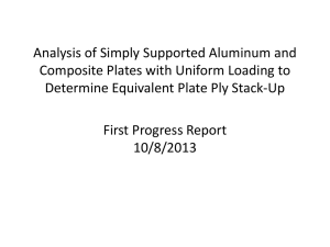 Analysis of Simply Supported Aluminum and Determine Equivalent Plate Ply Stack-Up