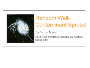 Random Walk Contaminant Spread By Parrish Myers DSES-6620 Simulation Modeling and Analysis