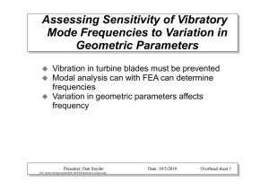 Assessing Sensitivity of Vibratory Mode Frequencies to Variation in Geometric Parameters