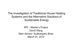 The Investigation of Traditional House Heating Sustainable Energy