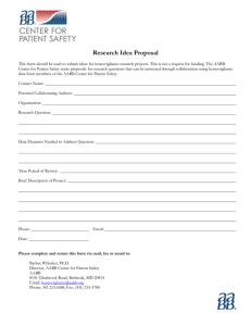 Research Idea Proposal