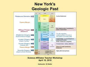 New York's Geologic Past Science Affiliates Teacher Workshop April 10, 2010