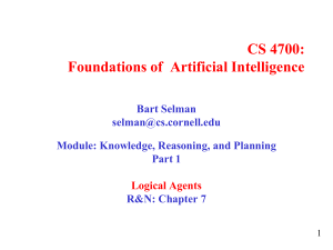 CS 4700: Foundations of  Artificial Intelligence Bart Selman