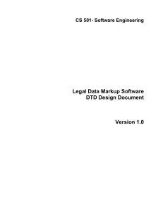 Legal Data Markup Software DTD Design Document  Version 1.0