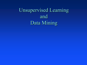 Unsupervised Learning and Data Mining