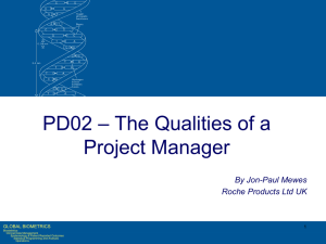 – The Qualities of a PD02 Project Manager By Jon-Paul Mewes