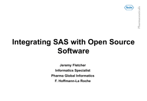 Integrating SAS with Open Source Software armaceuticals Ph