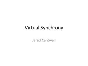 Virtual Synchrony Jared Cantwell