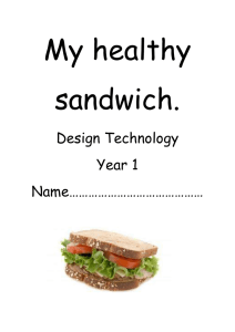 My healthy sandwich.  Design Technology