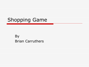 Shopping Game By Brian Carruthers