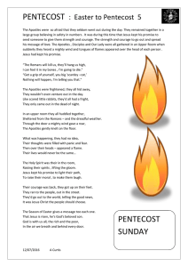 PENTECOST  :  Easter to Pentecost  5