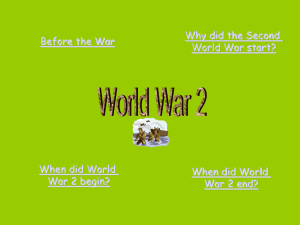 Why did the Second Before the War World War start? When did World
