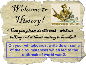 Welcome to History! • Can you please do this task – without