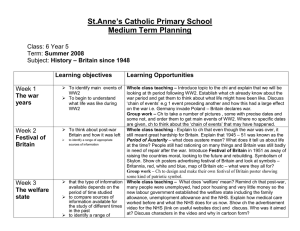 ’s Catholic Primary School St.Anne Medium Term Planning