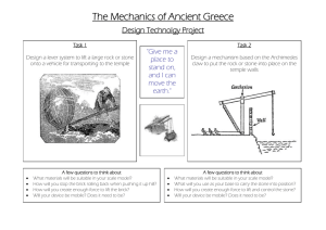The Mechanics of Ancient Greece Design Technolgy Project &#34;Give me a