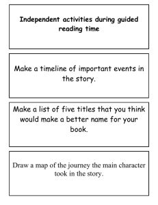Make a timeline of important events in the story.