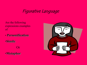 Figurative Language Personification Simile Or
