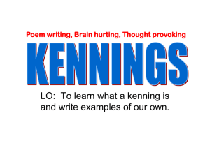 LO:  To learn what a kenning is