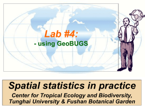 Lab #4: Spatial statistics in practice - using GeoBUGS