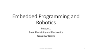 Embedded Programming and Robotics Lesson 1 Basic Electricity and Electronics