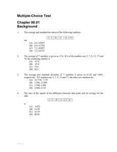 Multiple-Choice Test Chapter 06.01 Background