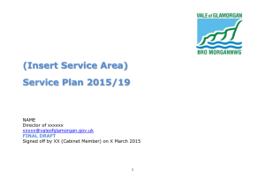 (Insert Service Area) Service Plan 2015/19 NAME