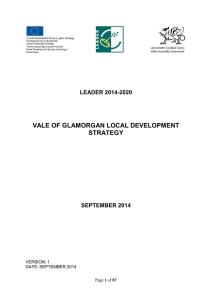 VALE OF GLAMORGAN LOCAL DEVELOPMENT STRATEGY  LEADER 2014-2020