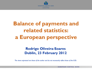 Balance of payments and related statistics: a European perspective Rodrigo Oliveira-Soares